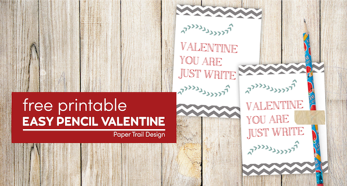Pencil valentine printable cards with text overlay- free printable easy pencil valentine