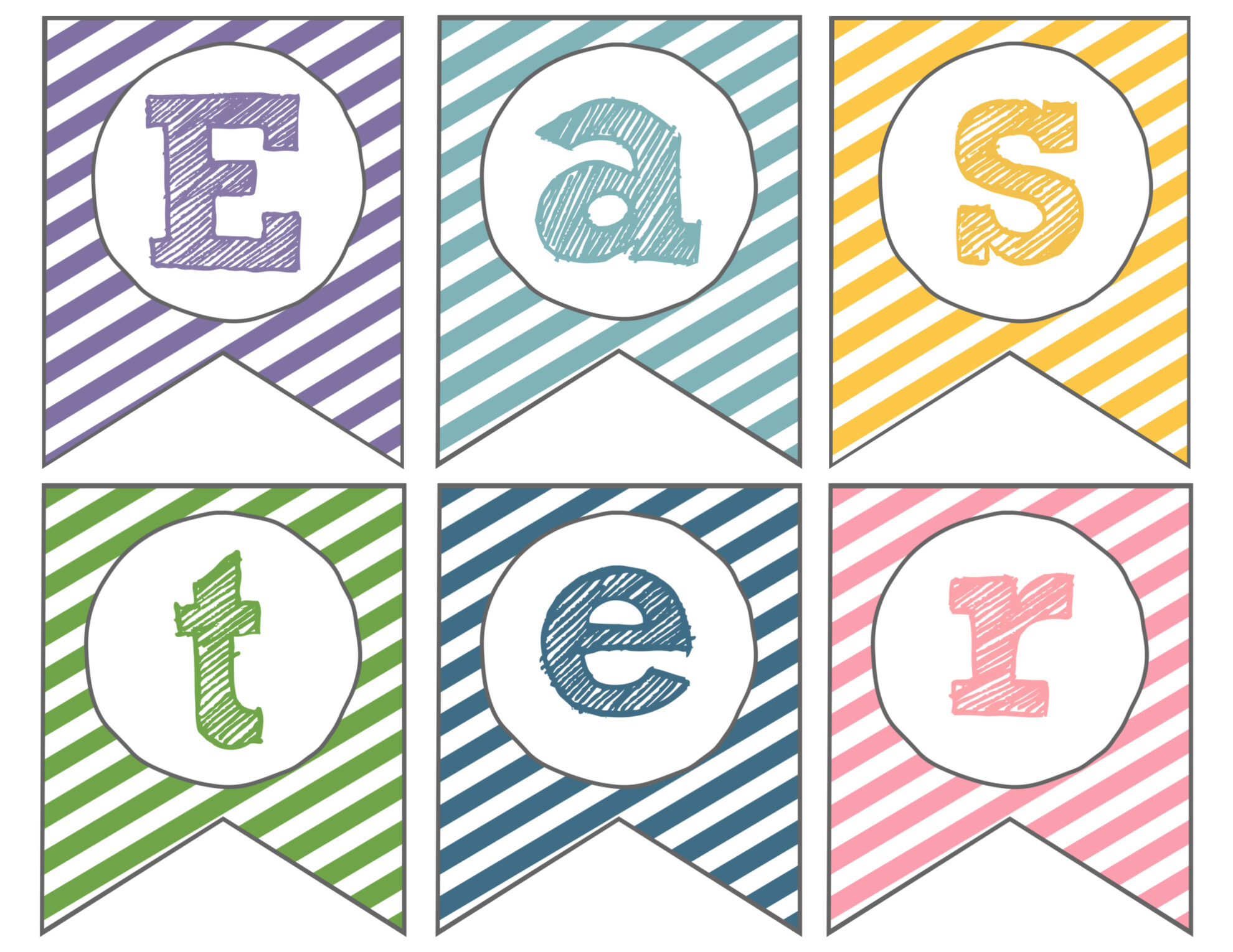 Easter Banner Free Printable {Happy Easter} Paper Trail Design
