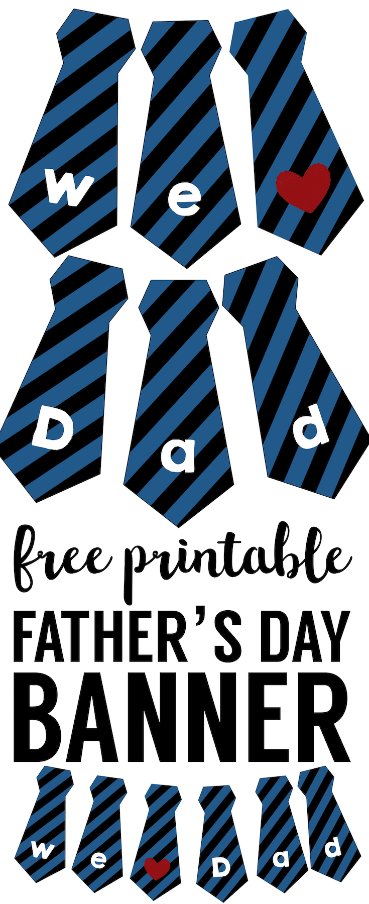 Father's Day Banner Free Printable Paper Trail Design