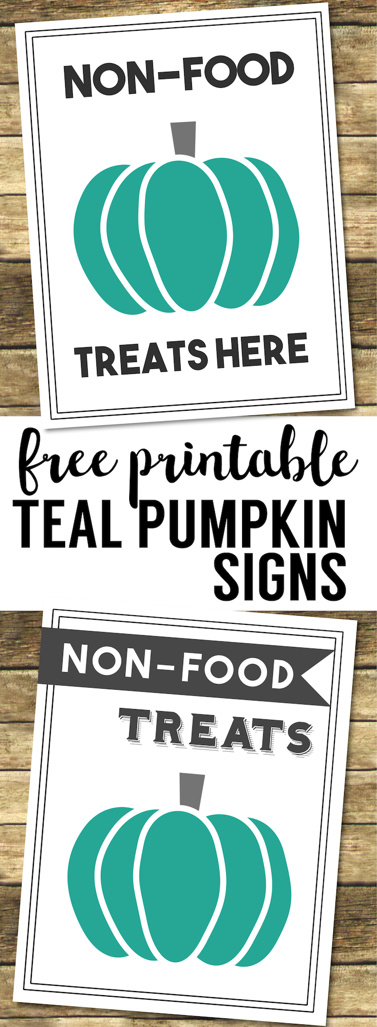 Teal Pumpkin Project Printable Sign Paper Trail Design