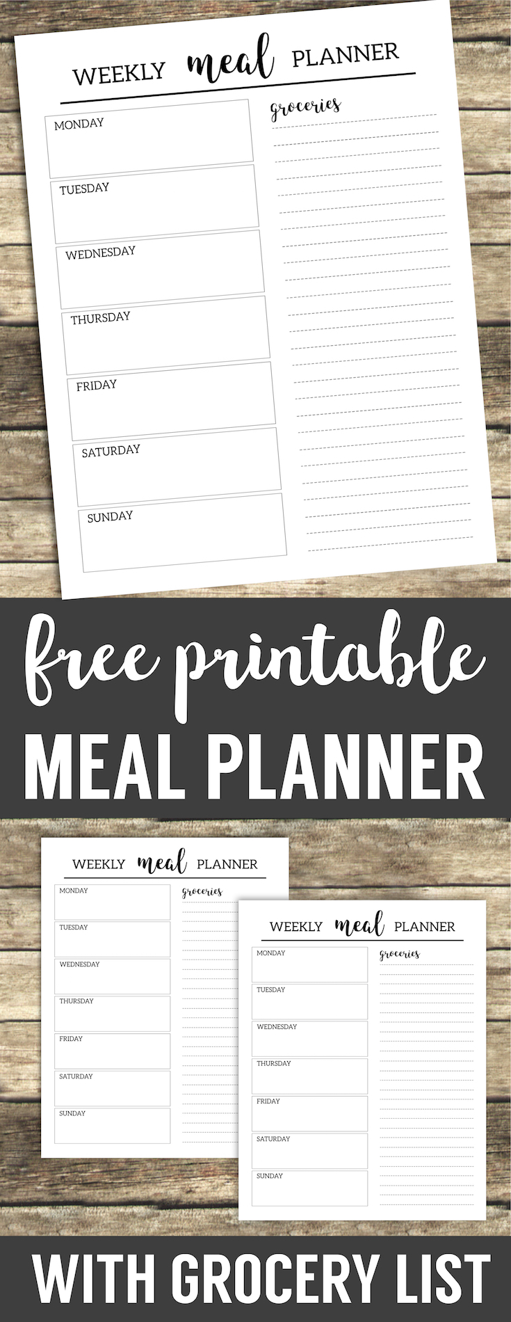 Free Printable Meal Planner Template - Paper Trail Design