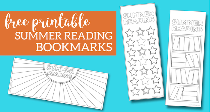 Summer Reading Log Bookmark Printable Tracker. Customize these reading log for kids, teens, toddlers, or adults. List books or simply color. #papertraildesign #summerreading #summerreadingbookmark #freeprintable