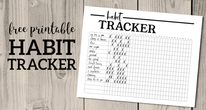 Habit Tracker Printable Planner Template. Monthly habit tracker sheet printable so you can keep track of your daily goals. #papertraildesign #habittracker #habittrackerprintable #habits