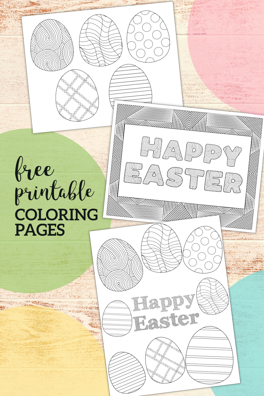 Free Printable Easter Coloring Sheets - Paper Trail Design