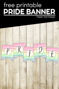 pastel rainbow pride banner with text overlay- free printable pride banner