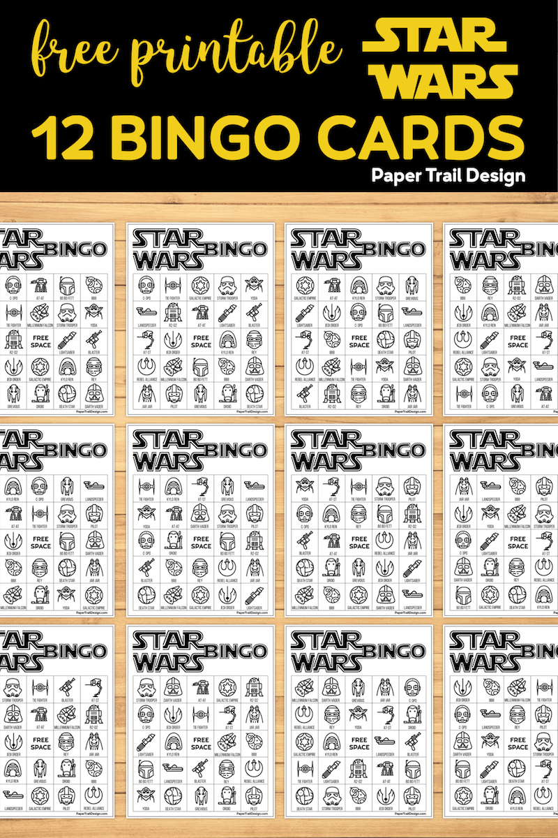 Star Wars Bingo Free Printable Printable World Holiday