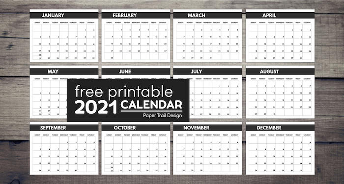 Free monthly calendar 2021 with text overlay- free printable 2021 calendar