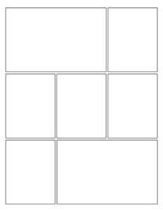 Comic book layout template