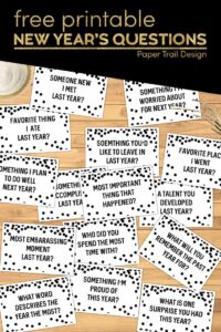 New Year game printable with text overlay- free printable New Year questions