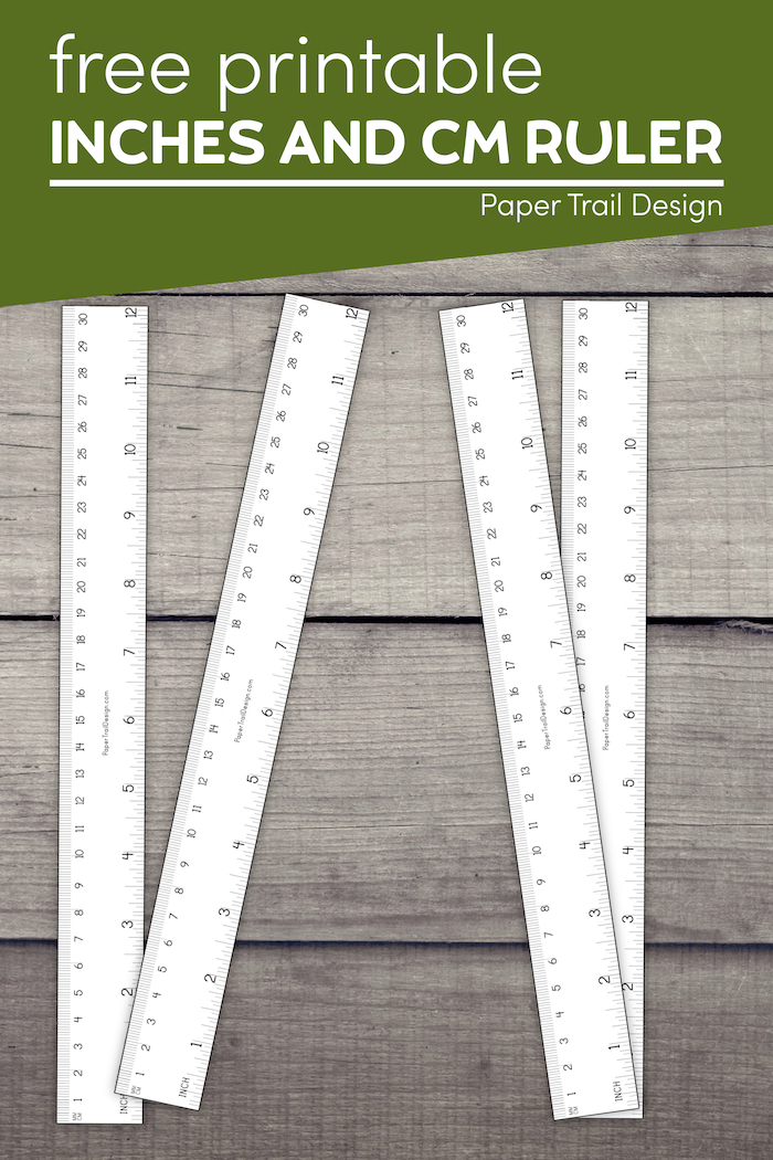 Free Printable Ruler {inches and cm} Paper Trail Design