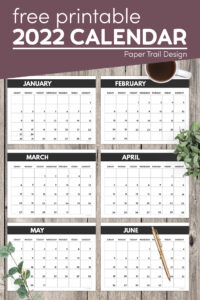 2022 calendar pages with text overlay- free printable 2022 calendar