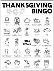 free printable Thanksgiving bingo card -28