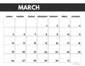 March 2023 big happy planner calendar free printable