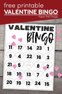 valentine bingo game cards to print with text overlay- free printable valentine bingo