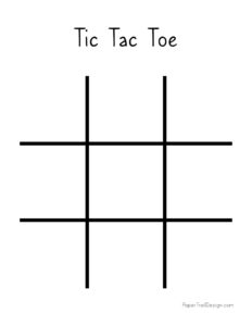 X-Large tic tac toe board to print for free