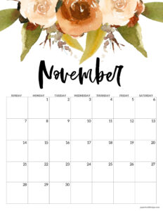 November 2027 calendar month to print for free