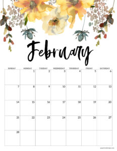 February2027 calendar printable 