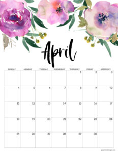 April 2027 calendar printable