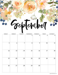 September 2027 calendar printable