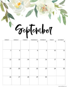 September 2027 calendar month to print for free