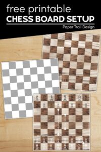 How to set up chess board game diagram with printable chess boards with text overlay- free printable chess board setup