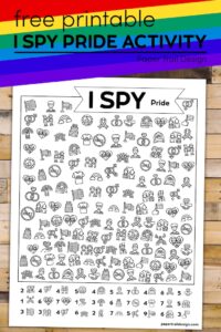 Pride month activity page to hand out at pride events