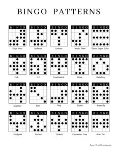 Fun Bingo Patterns for bingo night