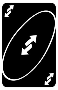 Black Uno Reverse Card Image