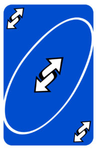 Blue Uno Reverse Card Image
