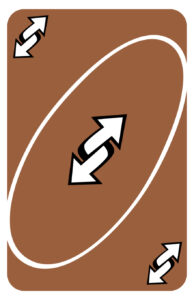 Brown Uno Reverse Card Image