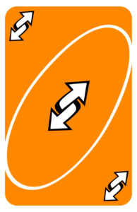 Orange Uno Reverse Card Image