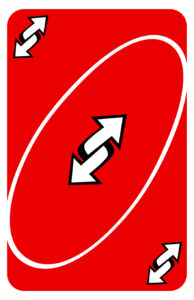 Red Uno Reverse Card Image