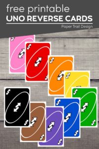 Reverse Uno card image with text overlay- free printable Uno reverse cards
