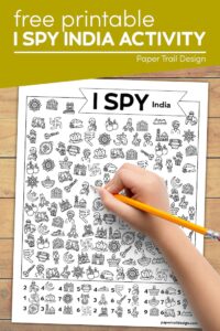 I spy India game printable with text overlay- free printable I spy India activity