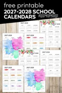 2027-2028 school year one page calendar printables for free with text overlay- free printable 2027-2028 school calendar