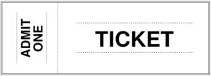 Blank ticket template that you can use to make your own tickets for an event