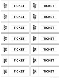 Tickets printable that you can print for an event for free