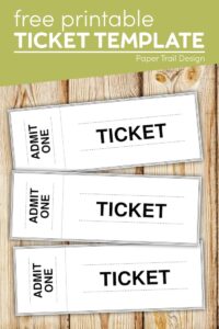 Ticket templates with text overlay- free printable ticket template
