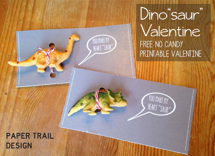 Free Printable Dinosaur Valentine Cards. These DIY dinosaur valentines cards are perfect no-candy option for a kids valentine exchange. Homemade dinosaur valentine cards.