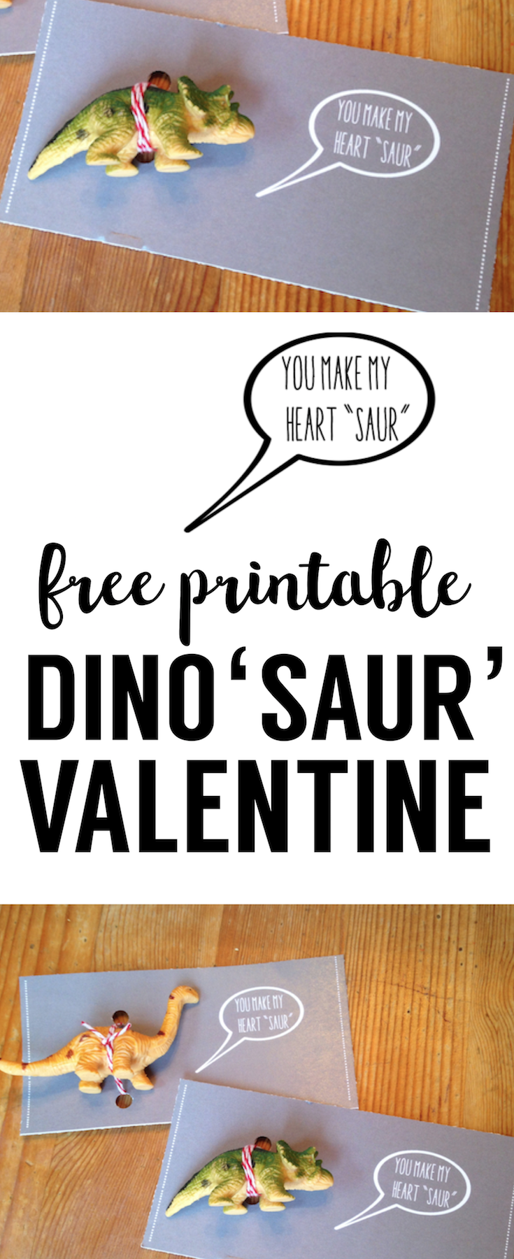 Free Printable Dinosaur Valentine Cards. These DIY dinosaur valentines cards are perfect no-candy option for a kids valentine exchange. Homemade dinosaur valentine cards.