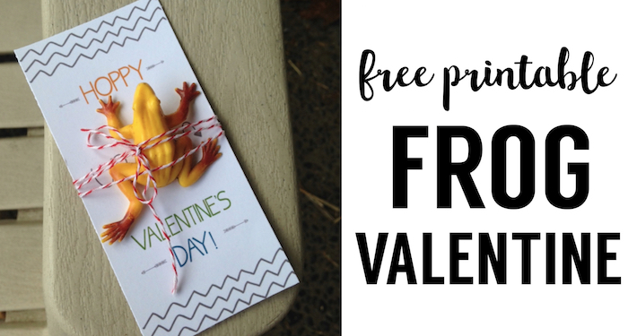 DIY Frog Valentine Printable Card. This frog valentine card is a perfect no candy valentine for kids valentine exchanges at school. 