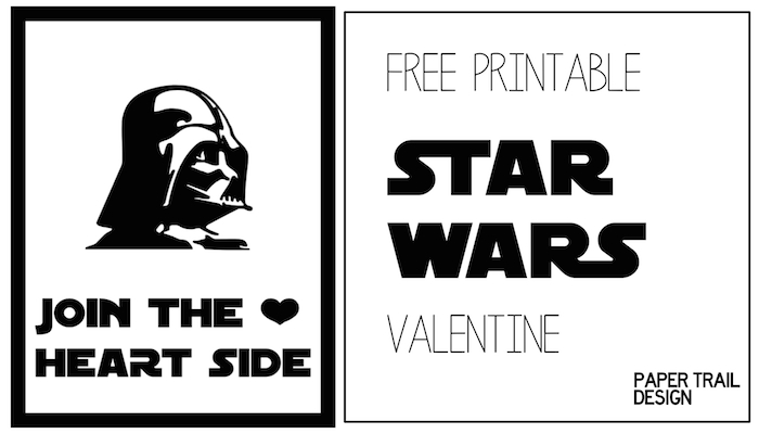 Star Wars Darth Vader Valentine Printable. This free Star Ward Printable Valentine is the perfect DIY Star wars Valentine. Just print and cut.