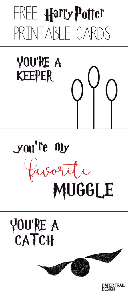 Harry Potter keeper snitch catch muggle free printable cards