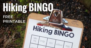 Hiking Bingo Free Printable. Keep the kids happy and excited while hiking. Minimize whining and complaining and help them to have fun while out on the trail!