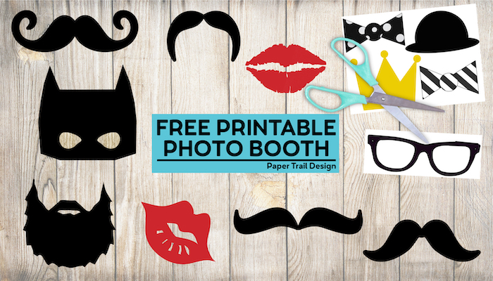 Wedding photo booth props printables with text overlay- free printable photo booth