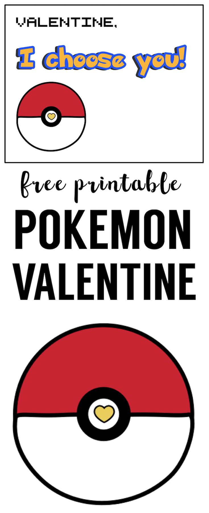 Free Printable Pokémon Valentine Cards. These DIY Pokemon Valentine Cards are easy to make for your kids valentine exchange. An easy no candy valentine.