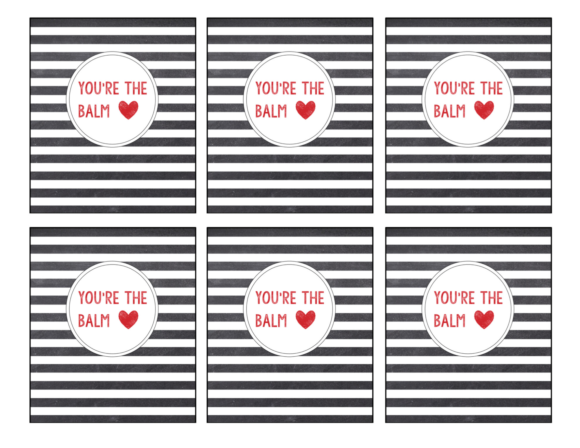 Lip Balm Valentine's Day Cards - Rose Paper Press