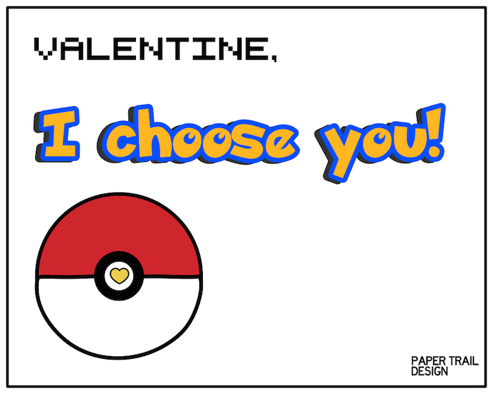 Free Printable Pokémon Valentine Cards. These DIY Pokemon Valentine Cards are easy to make for your kids valentine exchange. An easy no candy valentine.