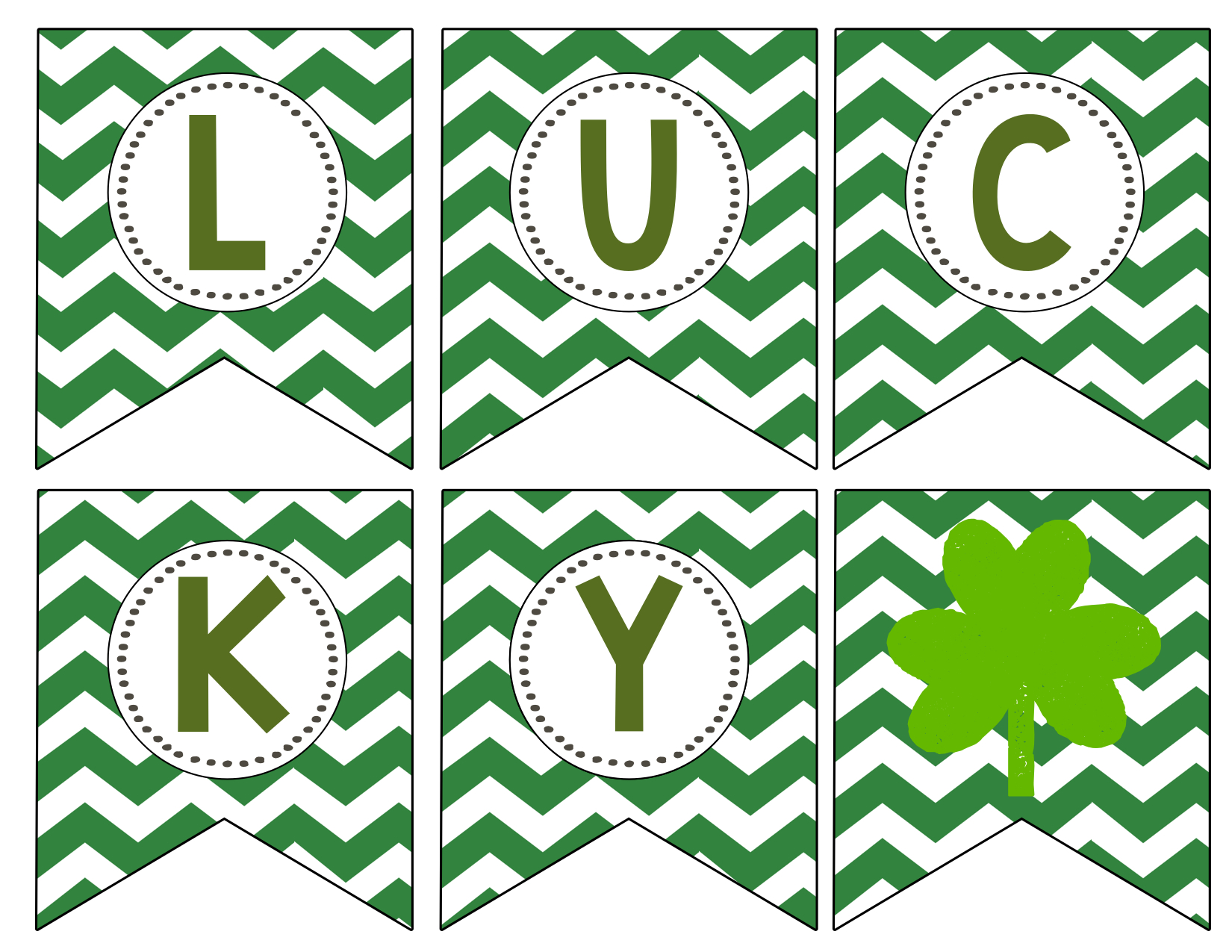 St. Patrick's Day Lucky Banner Paper Trail Design