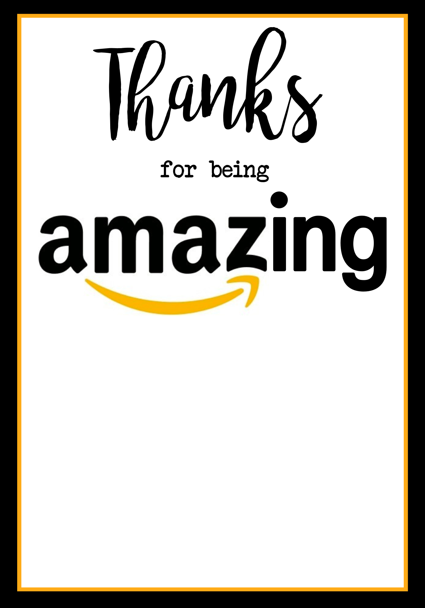 Teacher Appreciation Amazon Card Paper Trail Design